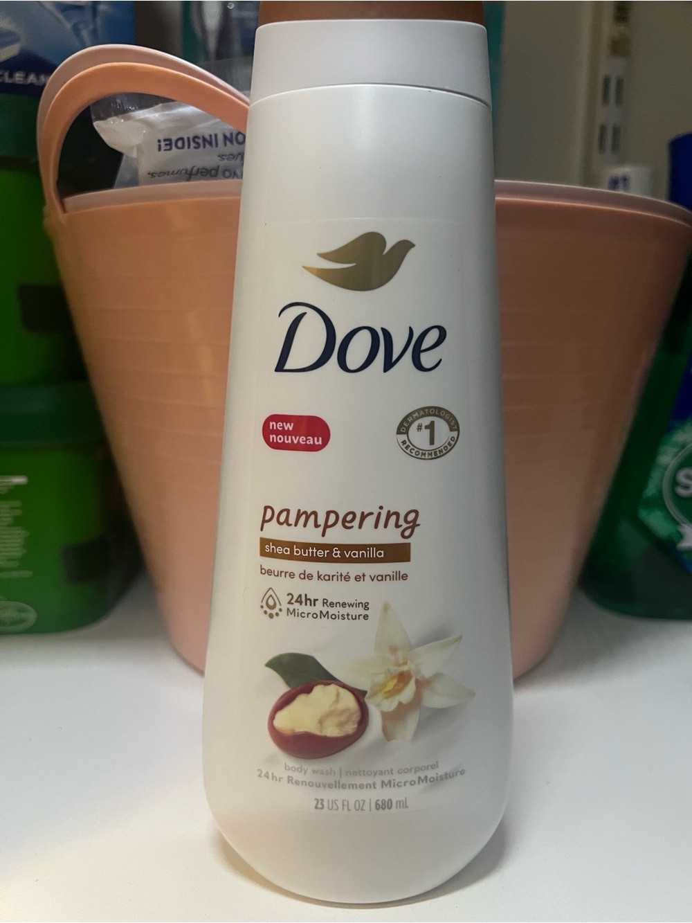 Dove pampering shea butter and vanilla bodywash 23oz